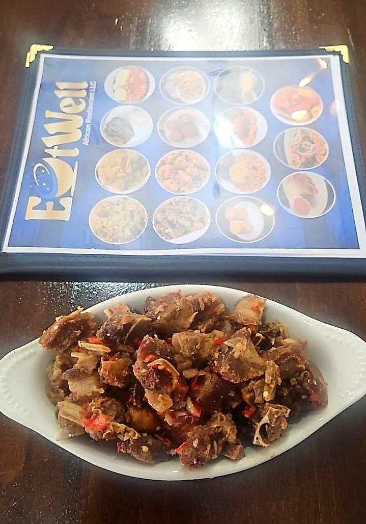 Asun (baked spicy goat meat) $20.00